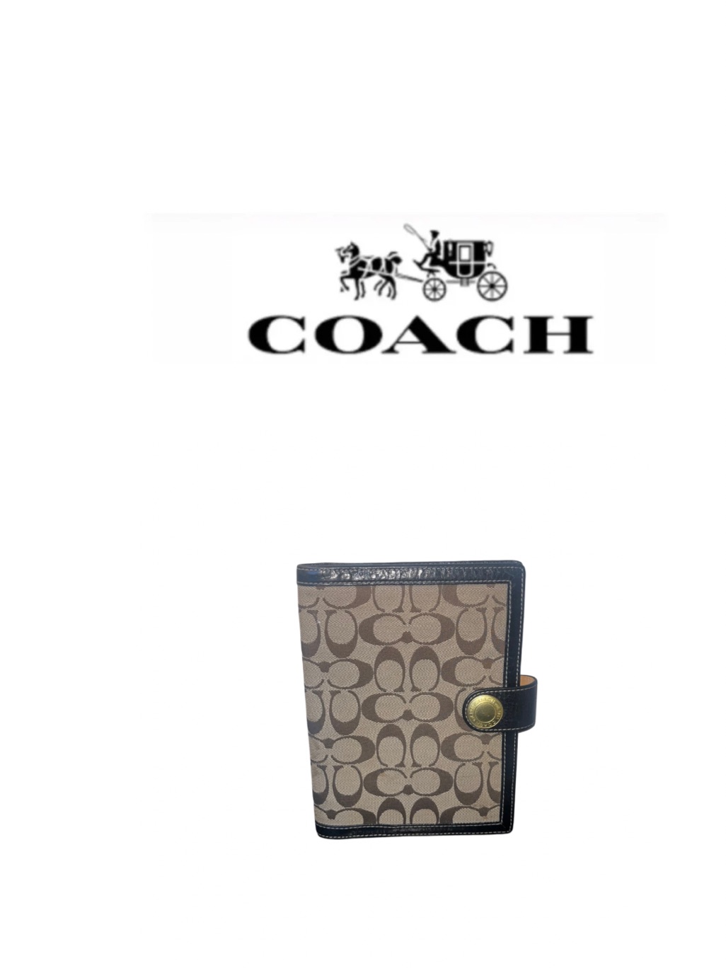Coach Brown Signature Canvas Planner/Notebook Cover